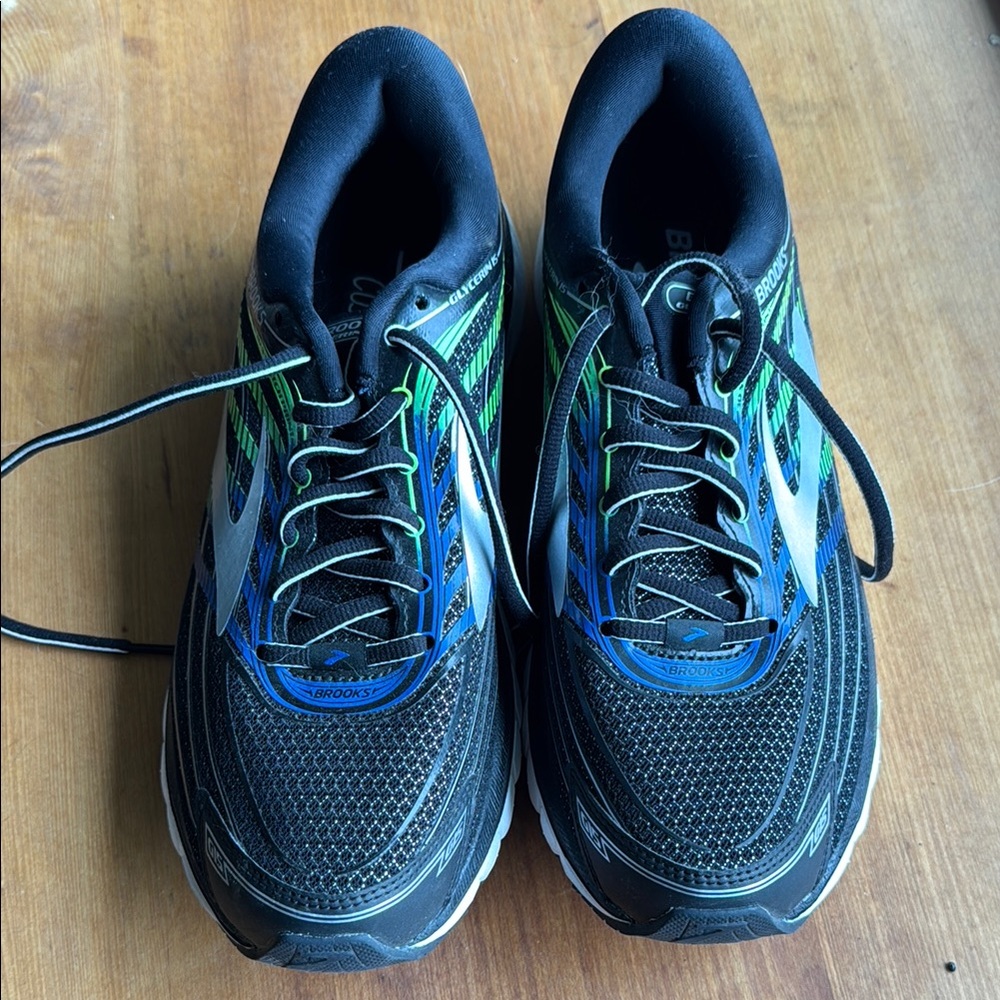 Brooks Men's Black and Blue Running Shoes Glycerine 15 - Brand New!